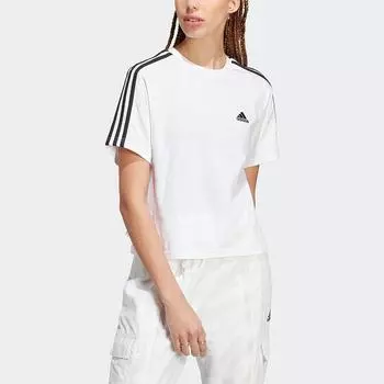 Укороченный топ Adidas Essentials 3s Single Jersey, белый Hr4915 AXS