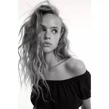 Укороченный топ H&M с открытыми плечами, черный 0972841001