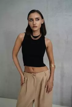 Укороченный трикотаж Arlo Black