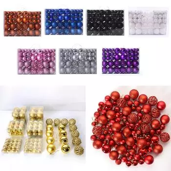 Украсьте свой праздник с помощью 100 небьющихся елочных игрушек красный