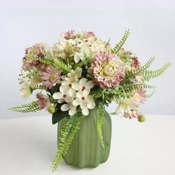 Украшающий искусственный цветок, не выцветающий, креативная цветочная композиция, имитация гортензии