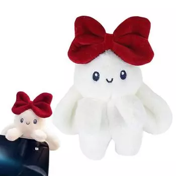 Украшение экрана автомобиля, центральная консоль автомобиля, кролик, декор, новый длинноухий кролик с бантом, аксессуар для салона автомобиля