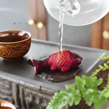 Украшение атмосферы чайного столика Интересное украшение в китайском стиле, меняющее цвет, рыбка, чайный столик для питомцев, может выращивать чай и играть в чай