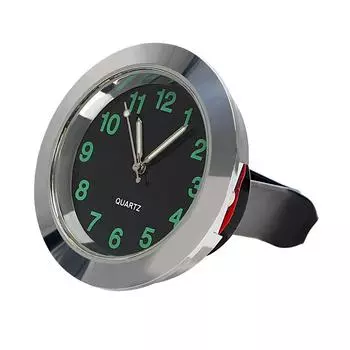 Украшение автомобиля, автомобильные часы, мини-автомобильные часы с зажимом для вентиляции, Стайлинг автомобиля, кварцевые черные, серебряные часы, украшения, механика серебряный