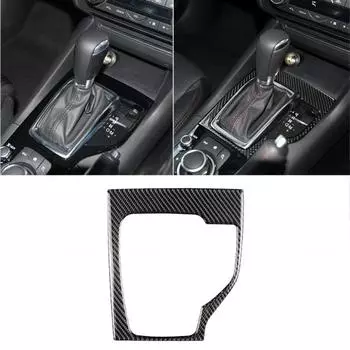Украшение автомобиля из углеродного волокна, наклейка на левую панель переключения передач для Mazda3 Axela чёрный