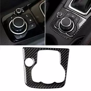 Украшение автомобиля, мультимедийная коробка передач из углеродного волокна, наклейка A-right для Mazda3 Axela чёрный