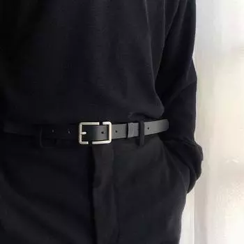 Украшение брюк, простые винтажные корейские поясные ремни, мужские ремни, женские пояса, украшение платья чёрный