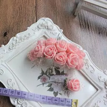 Украшение Цветочные Красивые Реалистичные Широкое Применение Поддельные Цветы Многоцелевые Искусственные Розы Украшение Цветочные для Дня Рождения 144pcs белый