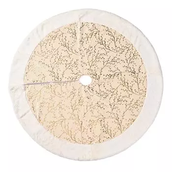 Украшение Цветок Рождественский Принт Юбка для Елки Рождественские Напольные Украшения Коврики