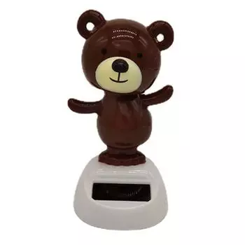 Украшение Декор Автомобиля Качающие Головой Куклы Медведь на Солнечной Батарее Качающаяся Голова Игрушки Танцующие Переворачивающиеся Куклы