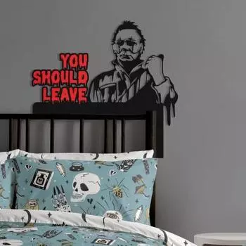 Украшение деревянной дверной рамы на Хэллоуин, персонаж фильма ужасов, дверной угловой знак, украшение на край передней двери, украшение для сиденья, праздничные атрибуты