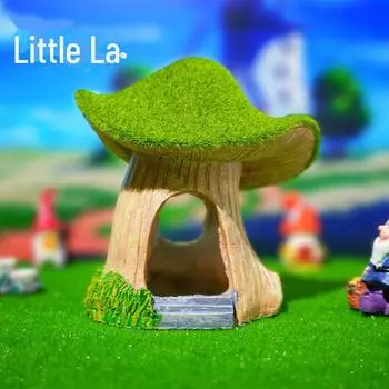 Украшение для аквариума «Моховой грибной домик» — украшение для аквариума с рыбками, креветками или раками-отшельниками. Moss Mushroom House