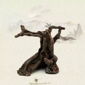 Украшение для аквариума, смоляное украшение в виде ствола дерева, укрытия для аквариума, пещера, декор, игрушка для скалолазания