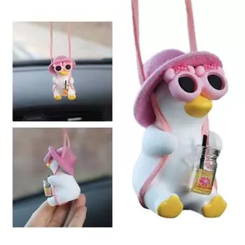 Украшение для автомобиля Подвеска Розовая качели Утка Авто Зеркало заднего вида Подвесное украшение Авто Зеркало заднего вида Подвесное украшение белый