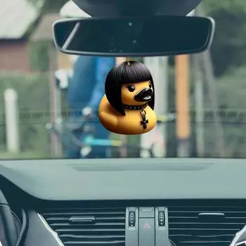 Украшение для автомобиля Swing Duck, подвеска с жуткой тематикой, украшение для зеркала заднего вида для женщин, аксессуары для салона автомобиля