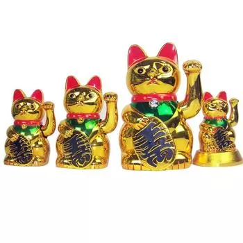 Украшение для автомобиля Высокое качество Украшение для счастливого кота Скульптура для кошки Настольное украшение Машущая кошка с богатством S