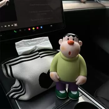 Украшение для автомобиля в виде изогнутой головы Дораэмона Года Такеши Креативное милое украшение для центральной консоли автомобиля на приборной панели