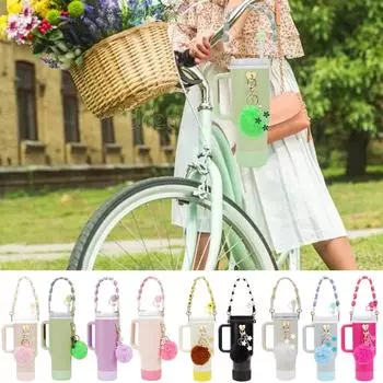 Украшение для чашки, шляпа, крышка для чашки, цепочка для чашки, разноцветный цветок, кулон-ключ, плюшевый шарик, кулон One Size