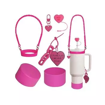 Украшение для чашки, шляпа, крышка для чашки, цепочка для чашки, разноцветный цветок, кулон-ключ, плюшевый шарик, кулон One Size