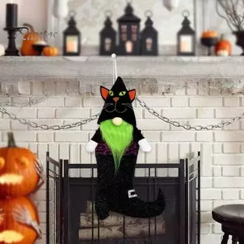 Украшение для чулок в виде гнома на Хэллоуин, высокие сапоги, кукла-гном, набитая безликим эльфом, носок для домашнего декора на Хэллоуин белый