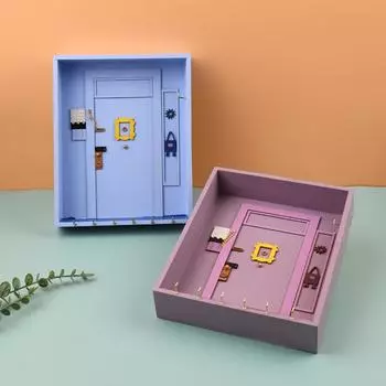 Украшение для деревянной коробки на дверь, рождественский подарок на День святого Валентина, домашний декор, настенный декор, рождественское украшение, настенный крючок для хранения ключей