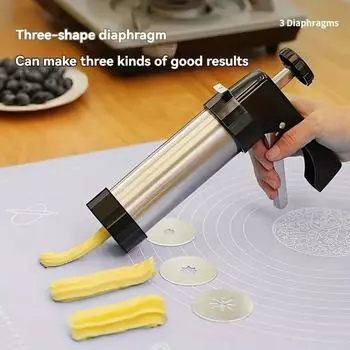 Украшение для десерта своими руками из нержавеющей стали с 8 насадками, 8/13 дисков, бисквитница, набор для приготовления печенья, пресс-пистолет, набор для формовки торта 8 Mouths + 8 Slices