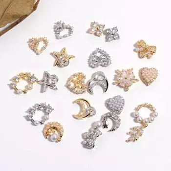Украшение для дизайна ногтей, изысканное тонкое мастерство, кубический цирконий, нежный мульти-стиль, украшение для ногтей, шпилька 9