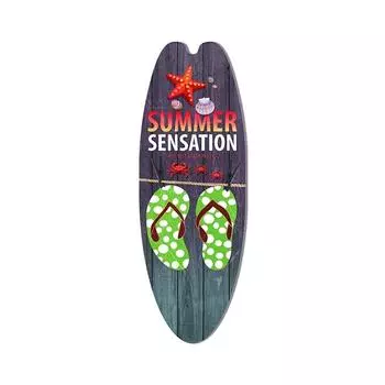 Украшение для дома Подвесная деревянная табличка 45смx16см Табличка в форме доски для серфинга Для помещения и улицы 7