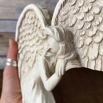 Украшение для дома в виде крыльев ангела, украшение для дверной рамы из смолы, внутренняя и наружная мебель для садовой двери, креативный дисплей с орнаментом One Size