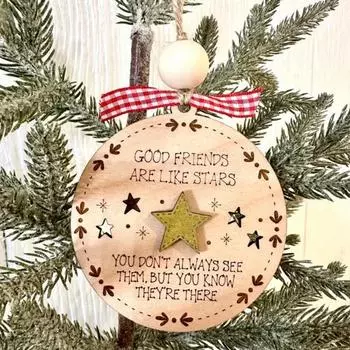 Украшение для дружбы Yousheng, деревянная подвесная елка, подвеска для дружбы, подарок для друзей и коллег