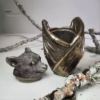 Украшение для Хэллоуина в виде летучей мыши, готическое украшение из смолы для летучей мыши, держатель для украшений, центральный элемент стола для домашнего декора на Хэллоуин A