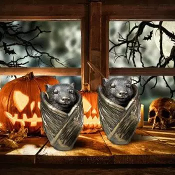 Украшение для Хэллоуина в виде летучей мыши, готическое украшение из смолы для летучей мыши, держатель для украшений, центральный элемент стола для домашнего декора на Хэллоуин A