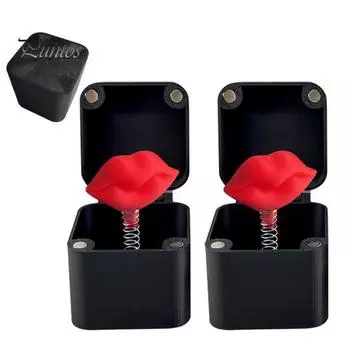 Украшение для красной помады в коробке Красная помада в коробке 3D-печатная всплывающая красная помада в коробке на день рождения День святого Валентина Подарок для любимых 1pc