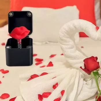 Украшение для красной помады в коробке Красная помада в коробке 3D-печатная всплывающая красная помада в коробке на день рождения День святого Валентина Подарок для любимых 1pc
