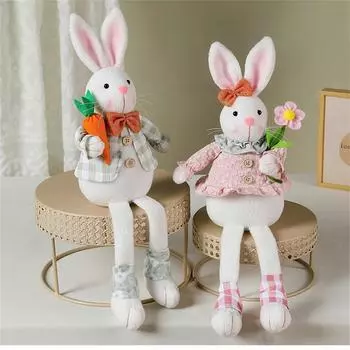 Украшение для куклы-фигурки пасхального кролика One Size зелёный