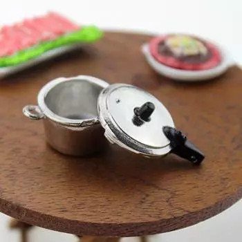 Украшение для кукольного домика, высокая степень реставрации, украшение из цинкового сплава, креативная скороварка, миниатюрная игрушка для кукольного домика