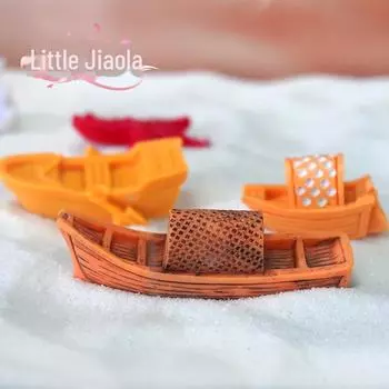 Украшение для микроландшафта в стиле «Дзянгнань» — китайское рукоделие для украшения аквариума Fishing boat