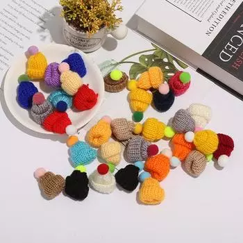 Украшение для мини-шапки из вязаной шерсти в горошек на Рождество своими руками. Color: Note* Without Ball (Minimum order of 100)