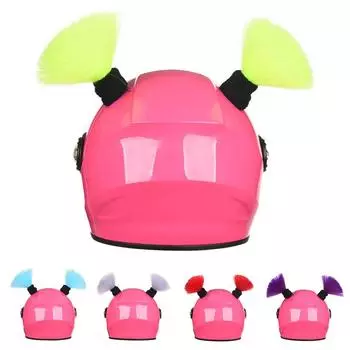 Украшение для мотоциклетного шлема в виде косы, конского хвоста, шлем для мотокросса, панк-украшение для волос, аксессуары, универсальное украшение синий