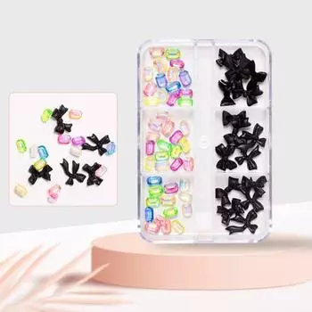 Украшение для ногтей из смолы, медведь, бант, цветок, сердце, 3D подвески, аксессуары, украшения для дизайна ногтей, маникюрные украшения для ногтей 11