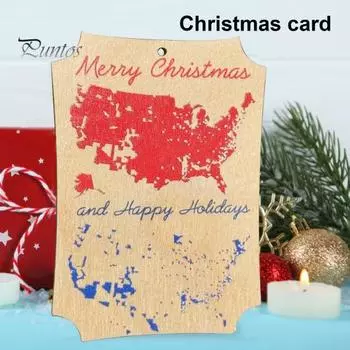 Украшение для президентских выборов 2024 года, патриотическое деревянное украшение, веселое Рождество и счастливые праздники, подвесное украшение для каминной полки на елке 1pc