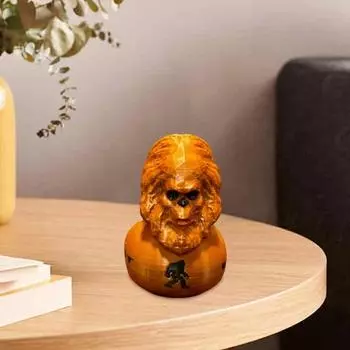 Украшение для рабочего стола в виде утки-сасквоча, фигурка в виде головы утки-сасквоча, книжная полка для домашнего офиса, декор в виде снежного человека, подарок любителям загадочных животных жёлтый