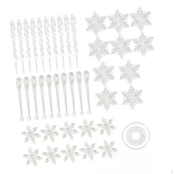 Украшение для рождественской елки, подвеска-подвеска в виде снежинки для фестиваля Quantity 27