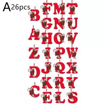 Украшение для рождественской елки Подвеска в виде буквы 26 букв Праздничный DIY Домашний Рождество 2023 Год Декор Акрил Y7G2 M-1pcs