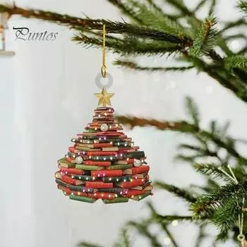 Украшение для рождественской елки, подвесное украшение со шнурком, легко подвешивается, небьющееся, для использования в помещении и на улице, рождественское подвесное украшение A