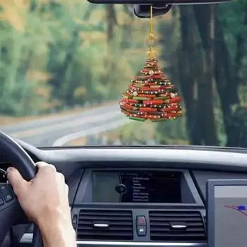 Украшение для рождественской елки, подвесное украшение со шнурком, легко подвешивается, небьющееся, для использования в помещении и на улице, рождественское подвесное украшение A