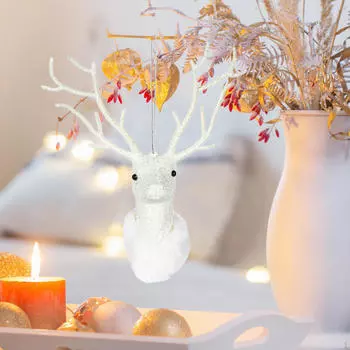 Украшение для рождественской елки, подвесное украшение, украшение для комнаты, камина Deer head