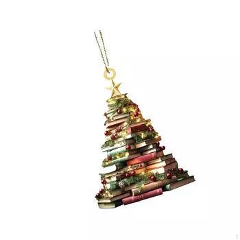Украшение для рождественской елки в виде книги, стопка книг, подвеска, домашний декор, подарки для влюбленных на крыльцо, двор