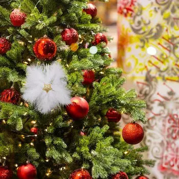 Украшение для рождественской елки Звездное оперение Новинка,Домашняя мебель,Рождественские украшения,Подвесной рождественский Golden