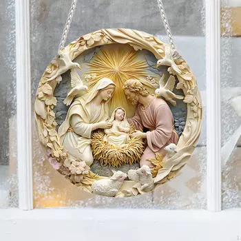 Украшение для рождественской сцены Рождественский многоцелевой Иисус 7,87x7,87 дюймов